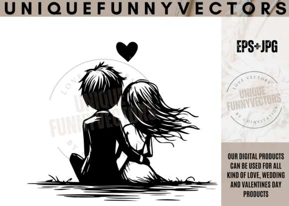 Charming Cartoon Art for Wedding and Romance Design