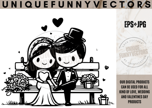 Charming Vector Art for Wedding & Love Projects