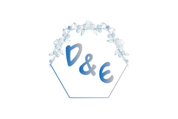 Elegant D & E Monogram: A Designer's Digital Asset
