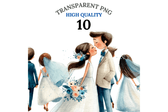 Elevate Your Projects with a Wedding Couple Clipart Set