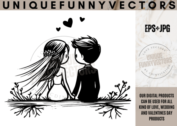 Wedding Couple SVGs & Stick Vectors 365: Elevating Your Love-Themed Designs